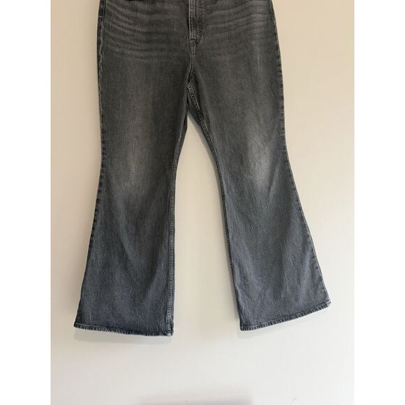 Levi's Premium Jeans Black 70s High Rise Flare Wide Leg Denim Womens 34 X 32 - Picture 3 of 14